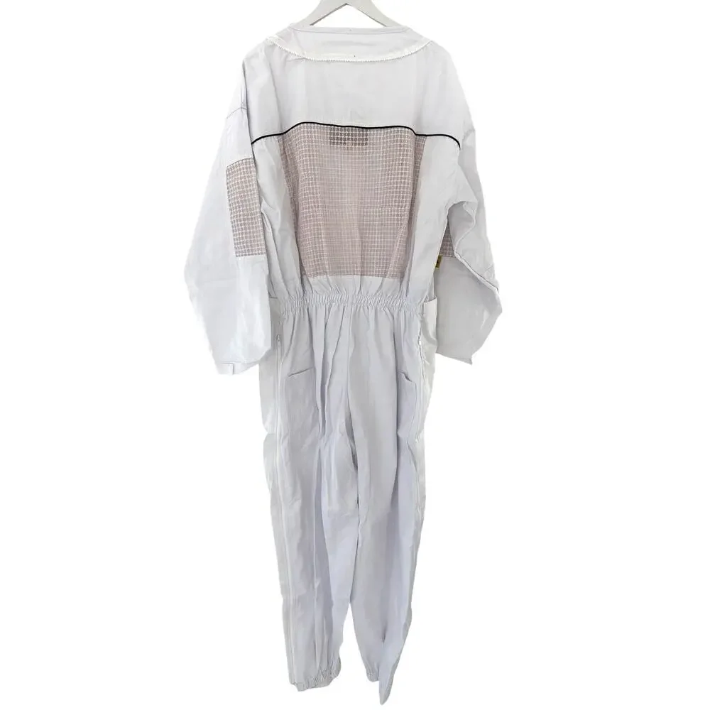 OZ ARMOUR Poly Cotton Semi Ventilated Beekeeping Suit White Size L